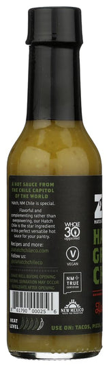 ZIA GREEN CHILE COMPANY Hatch Green Chile Hot Sauce, 5 FZ