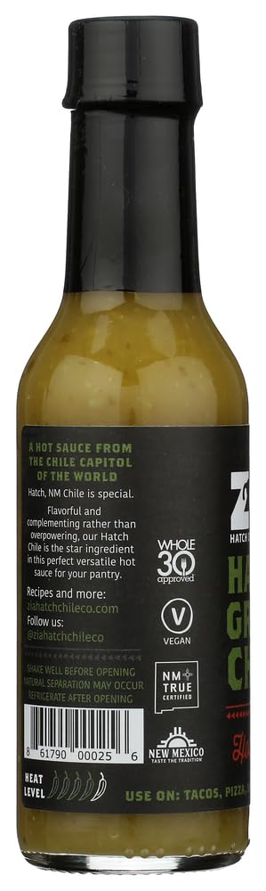 ZIA GREEN CHILE COMPANY Hatch Green Chile Hot Sauce, 5 FZ