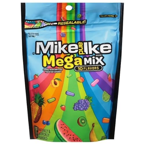 Mike and Ike Candy 10 Flavors Mega Mix, 10 Ounce