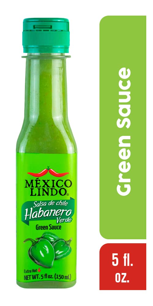 Mexico Lindo Hot Sauce Variety Pack | Includes 1 Bottles Each of Red Habanero + Green Habanero + Xxxtra Hot | 5 Fl Oz Bottles (Pack of 3)