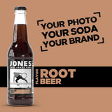 Jones Soda Co. Root Beer Flavor | 12-Pack | The Original Craft Soda | Made with Pure, 100% Cane Sugar | Pop Beverages/Soft Drinks | 12 Oz Glass