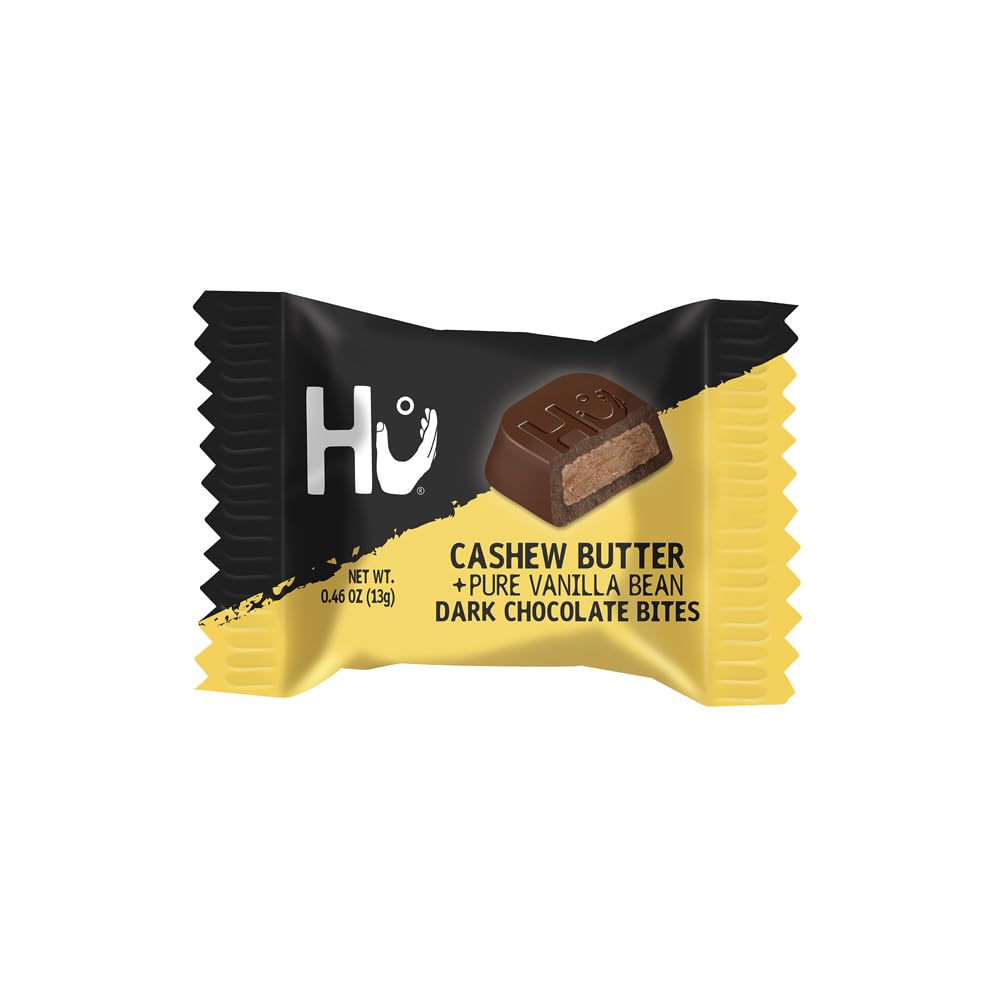Hu Cashew Butter Dark Chocolate Bites | 1 Pack | Natural Organic Vegan, Gluten Free, Paleo, Non GMO, Fair Trade Dark Chocolate