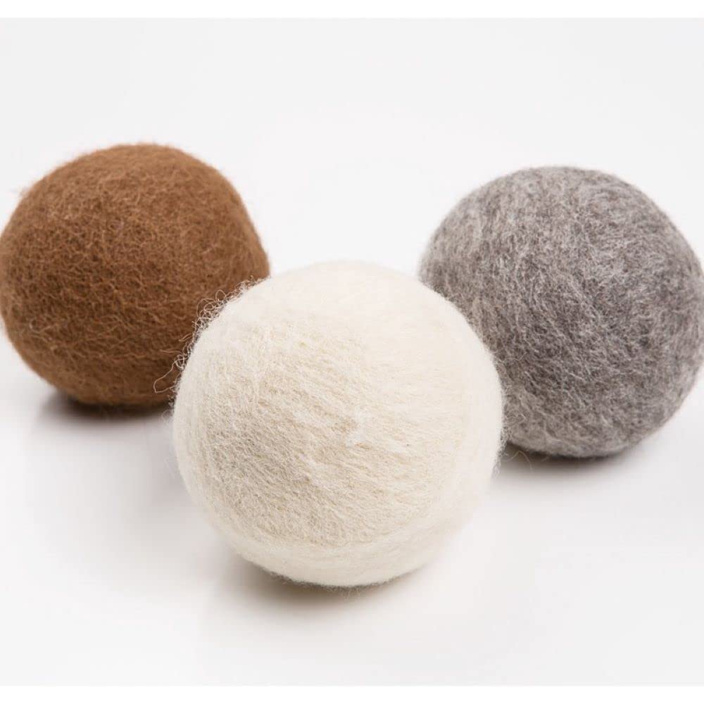 Reusable Wool Dryer Balls - Light Set (Pack of 3)