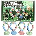 Football Candy Bracelets, Sports Themed Edible Jewelry, Individually Wrapped Team Party Favors, 24 Count, 10.16 Ounces