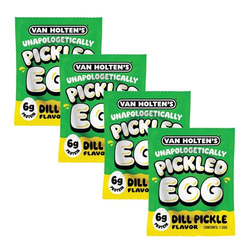 VAN HOLTEN’S - Unapologetically Pickled Egg - Ready-to-Eat Pickled Egg Snack - Tangy Savory Protein Snack - Low Carb, All Natural, Zero Sugar