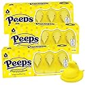 Yellow Peeps Marshmallow Chicks, Classic Easter Basket Stuffer Candy, 5 Count Sleeves (Pack of 3)