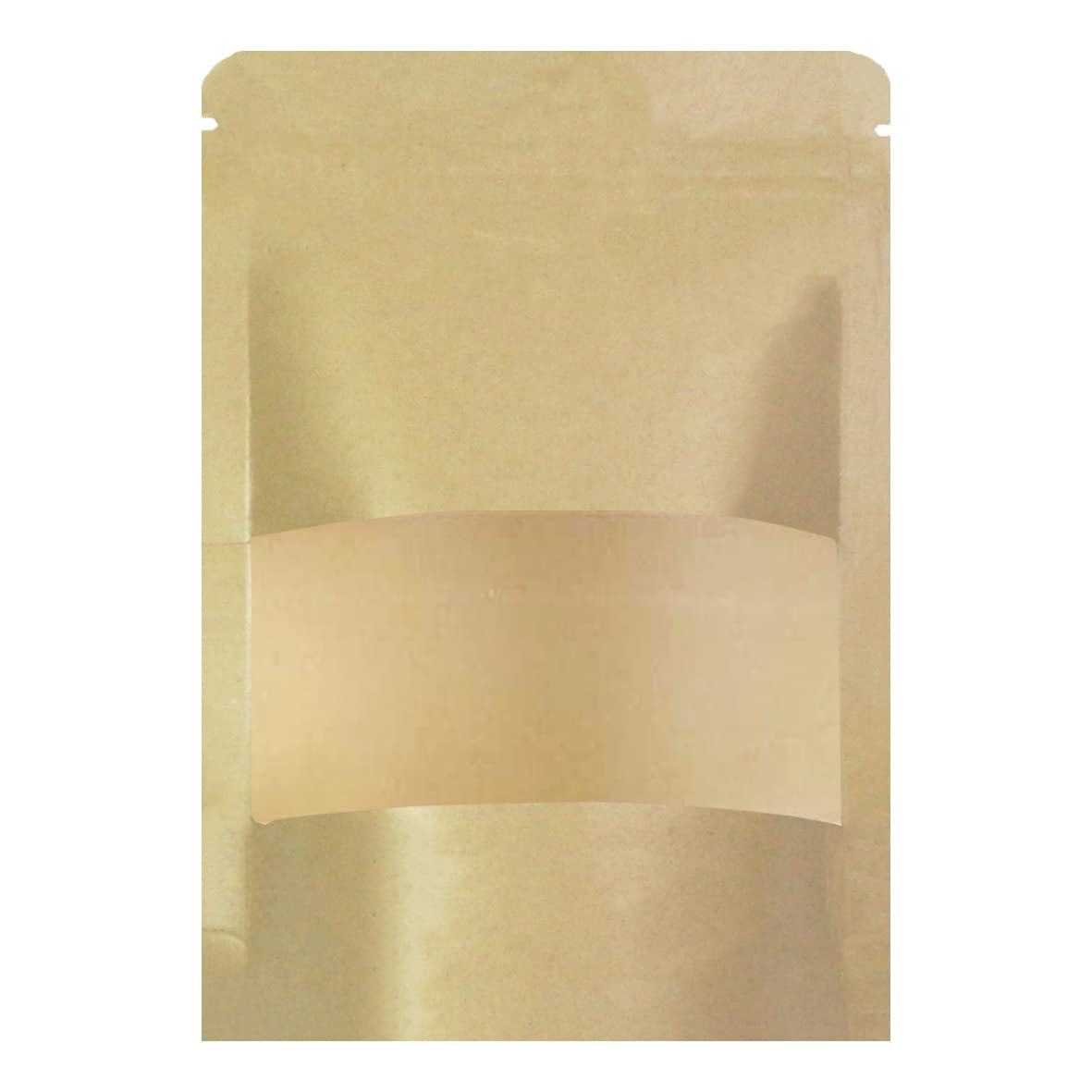 100 Pcs Kraft Paper Stand Up Pouches 4.7X7.9 Inch, Resealable Ziplock Bags with Window, Small Business Food Storage Bags for Coffee Bean, Snacks