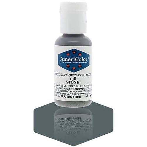 AmeriColor, Stone, 0.75 Ounce Bottle, Soft Gel Paste Food Color
