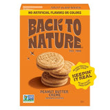 Back to Nature - Peanut Butter Creme Sandwich Cookies - Made with Real Ingredients like Wheat Flower & Whole Grains - Seriously Tasty Snack - Non-GMO