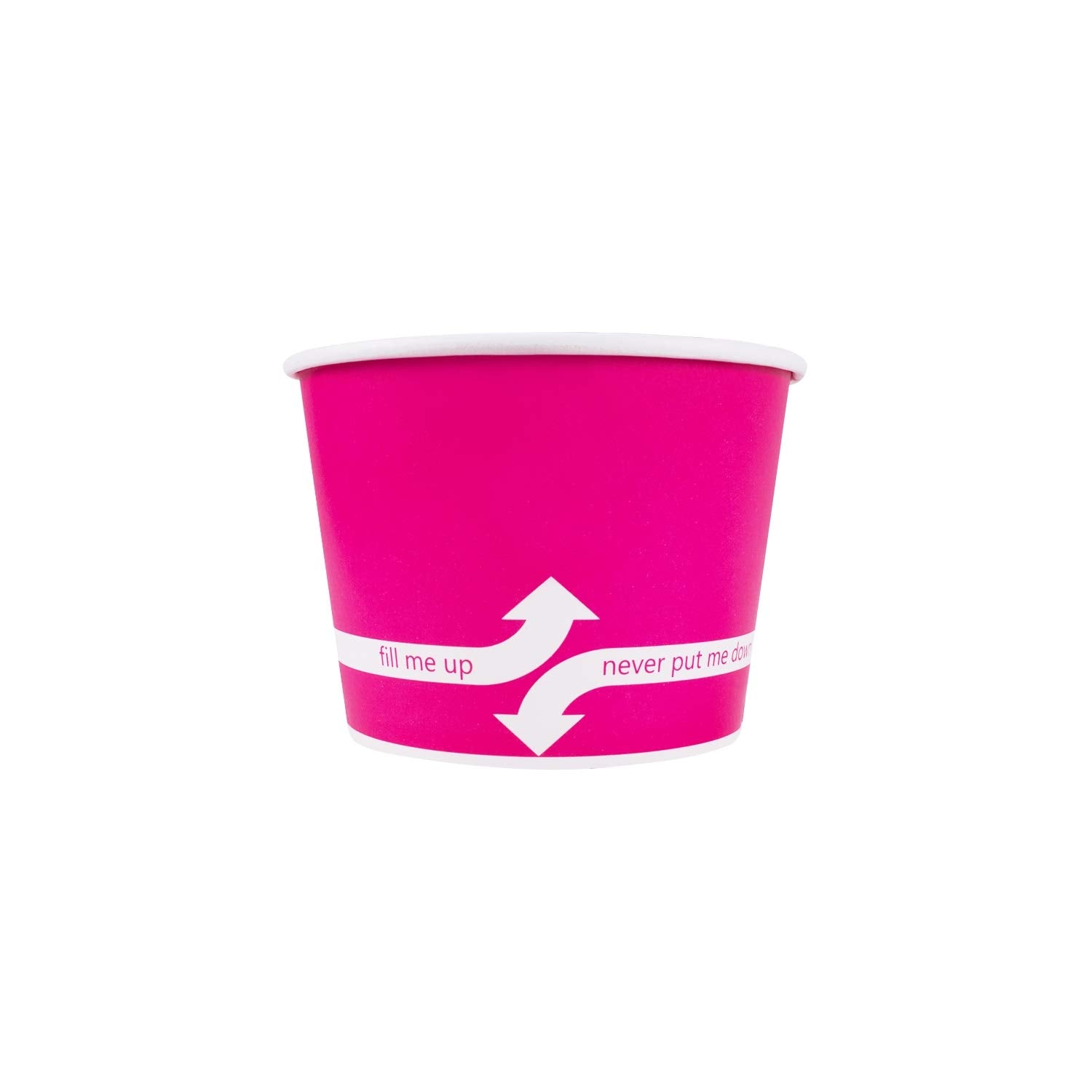 Karat [12oz - 1000 ct] Paper Ice Cream Cups & Soup Bowls for Hot/ Cold Food - Ideal for Soup, Ice Cream, Gelato, Yogurt and Snacks - Pink