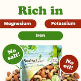 Food to Live Nut Lovers Mix, 1 Pound - Premium Dry Roasted Pistachios No Shell, Almonds and Cashews Blend. No Salt Added. Trail Snacks for Adults