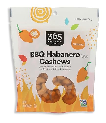 365 by Whole Foods Market BBQ Habanero Flavored Cashews, 10 OZ