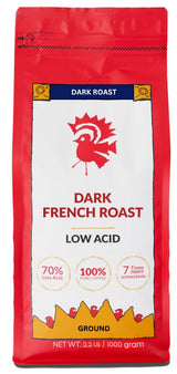 Puroast Low Acid Coffee Ground | French Roast Ground | Dark Roast | High Antioxidants & High pH |No Bitter Aftertaste | Reduced Heartburn & GERD |