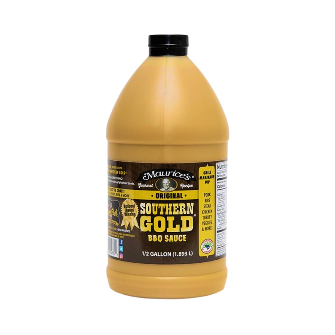 Maurice’s Southern Gold BBQ Sauce - Classic Carolina Mustard BBQ Sauce with Bold Flavor - Authentic Southern Carolina Barbeque Dressing - Rich