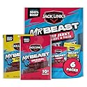 Jack Link's x MrBeast Beef Jerky, Original & Teriyaki Beef Jerky Variety Pack - (6 Pack) 0.9oz Bags - Up to 10g of Protein - Made with 100% Real Beef