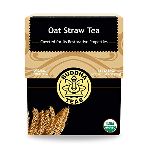 Buddha Teas - Organic Oat Straw Tea - Herbal Tea - For Health & Wellbeing - With Antioxidants & Minerals - Clean Ingredients - Caffeine Free - OU