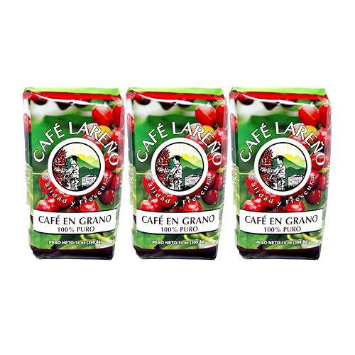 Café Lareño Whole Bean Coffee (Grano) - Lares, Puerto Rico - 14 oz (Pack of 3-42 oz Total)