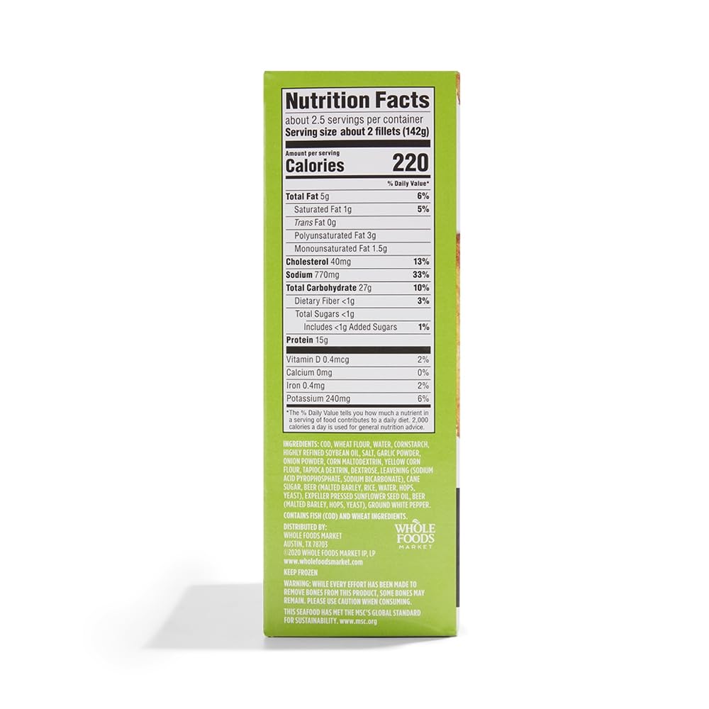 365 by Whole Foods Market, Beer Battered Cod Fillets, 12 oz