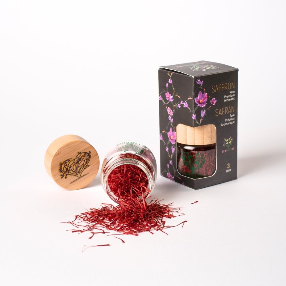 EUPHERBIA Saffron, Grade A+ All Red Saffron Threads, Pure, Premium, Aromatic, 100% Natural, Hand Harvested, “Red Gold” Spice for Culinary Delights