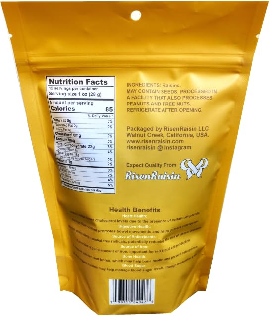 Cooking Raisins (Keshmesh Poloee) | 12 oz (340 g) | No Sugar Added | All Natural & Unsulfured | Soft & Flavorful | Ideal for Rice & Baking | Packed in