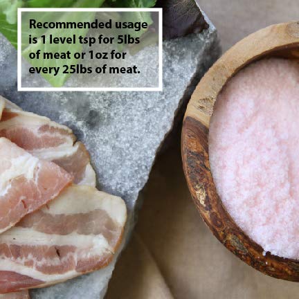 The Spice Lab Curing Salt No. 1 - Pink Prague Powder with 6.25% Sodium Nitrite - Meat Curing Salt for Bacon, Jerky, Brisket & Corned Beef - Made in