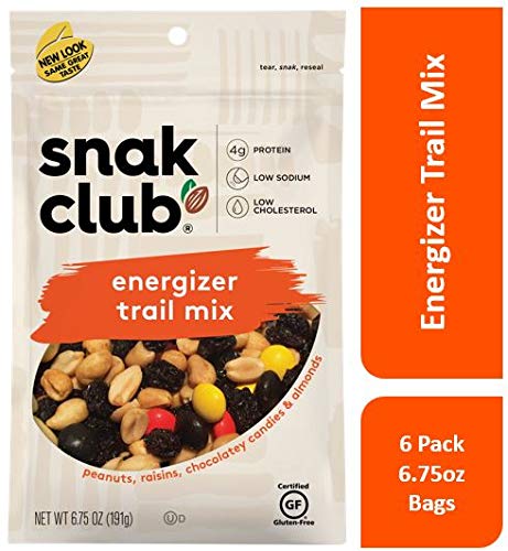 Snak Club Energizer Trail Mix, Gluten Free, 6.75-Ounces, 6-Pack