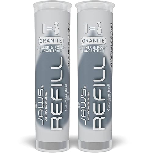 JAWS Granite Cleaner & Polish Refill Pack. Includes 2 Refill Pods. Refillable Cleaning Supplies.