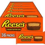 REESE'S Milk Chocolate Peanut Butter Cups, Candy Packs, 1.5 oz (36 Count)
