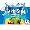 Capri Sun Flavored with Other Natural Flavor Juice Drink Blend, 10 Pouches, for School Lunches and On-the-Go Hydration, Pacific Cooler, All Natural