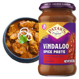 Patak's Vindaloo Spice Paste, Hot Indian Curry with 11 Expertly Blended Spices, Gluten-Free & Vegan, Flavorful Base for Chicken, Seafood, Vegetables