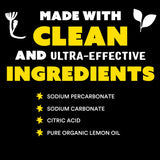 Molly's Suds Oxygen Whitener | Powerful Bleach Alternative, Chlorine Free & Color Safe | Brightens Whites and Removes Stains (Lemon Essential Oil