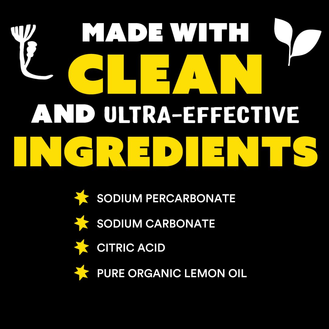 Molly's Suds Oxygen Whitener | Powerful Bleach Alternative, Chlorine Free & Color Safe | Brightens Whites and Removes Stains (Pure Lemon Essential Oil
