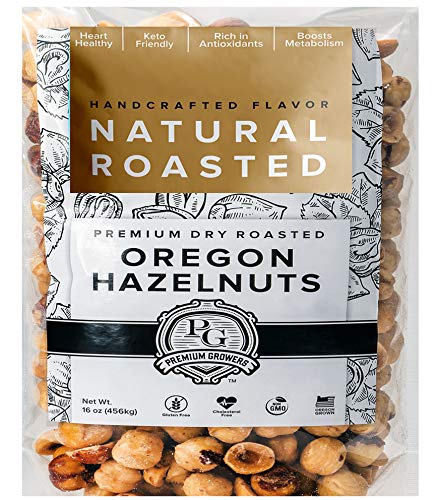 Oregon Farm To Table Hazelnuts from Premium Growers - Dry Roasted - Natural Roasted - Kosher Certified - 1 LB bag