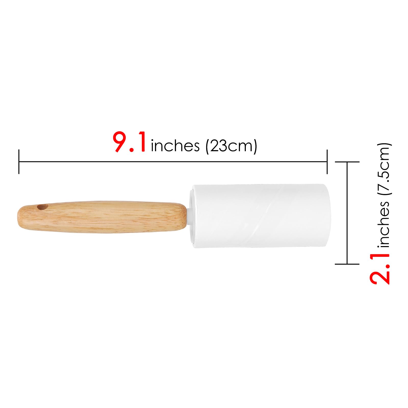 Adorila 2 Pack Lint Rollers for Pet Hair, 240 Sheets Pet Hair Remover for Clothes, Portable Lint Remover Brush with Wooden Handle