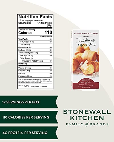 Stonewall Kitchen Traditional Popover Mix, 12.3 Ounces