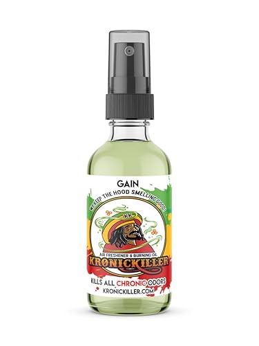 KronicKiller Gain Air Freshener & Burning Oil, Liquid Spray, 1 Fl Oz, Long Lasting Scent Duration, Car & Room Deodorizing