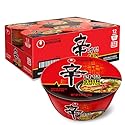 Nongshim Shin Ramyun Bowl Noodles, Spicy Korean Signature Instant Ramyun, Rich Beef Flavored Broth, Quick and Easy, Microwaveable Bowl, 3.03 oz (Pack