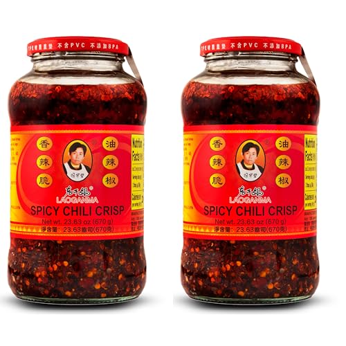 Lao Gan Ma Spicy Chili Crisp Hot Sauce Family/Restaurant Size 23.63 Oz (670g) Pack of 2