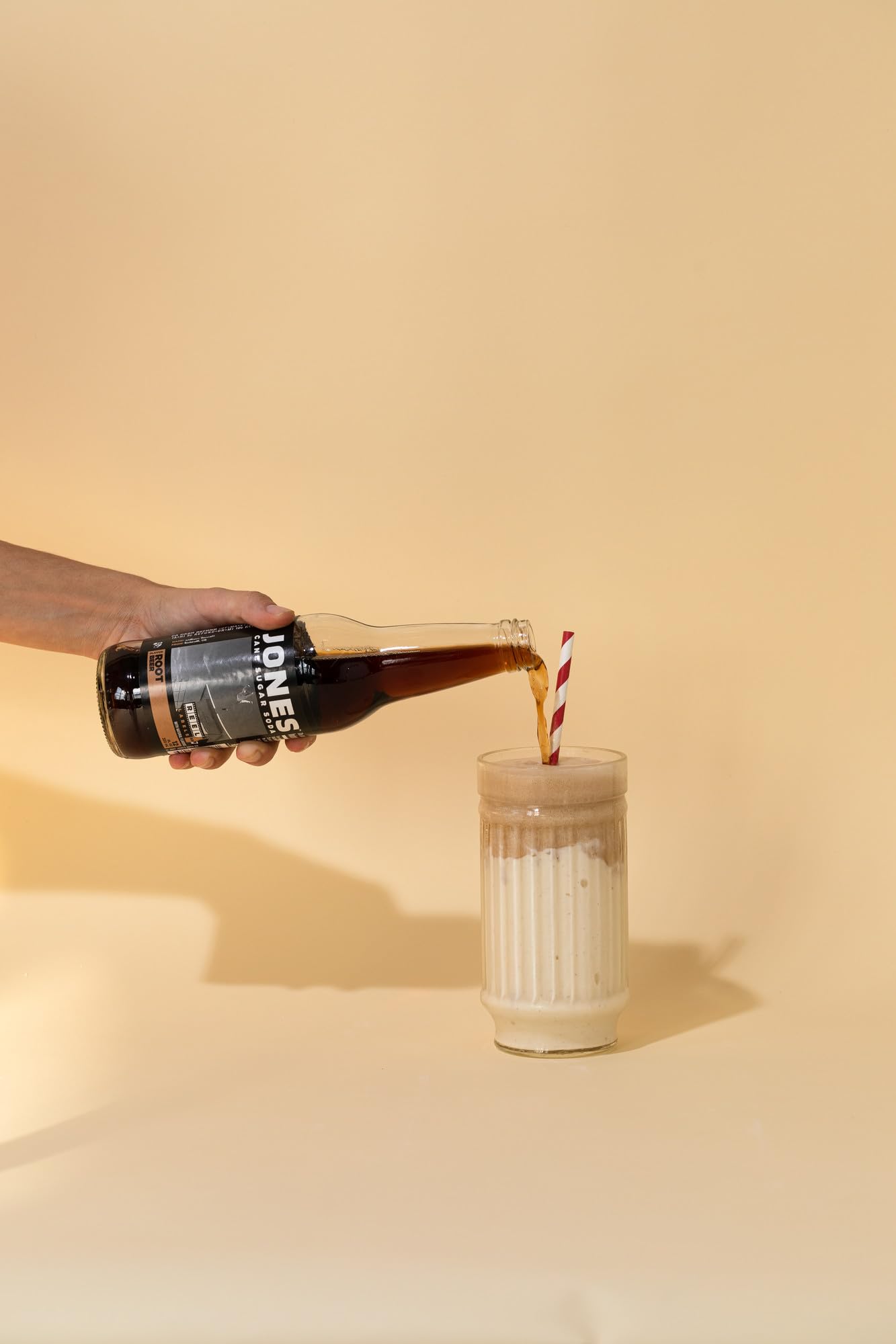 One(1) Single Bottle - Jones Soda Co. Root Beer Soda Flavor | 100% Cane Sugar Soda | Craft Soda Pop | Soda Soft Drinks | Glass Bottle Soda