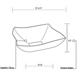 Fineline Settings Wavetrends White China-Like Square 128 oz. Serving Bowl 25 Pieces