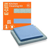 E-Cloth Kitchen Cleaning Kit, Premium Microfiber Cleaning Cloth with Scrubber, Ideal Cleaning Supplies for Kitchen Sinks and Dish Scrubber, 100 Wash