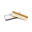 Full Circle Crumb Runner, Countertop Sweep and Squeegee, Mini Portable Brush, Compact Storage, Sustainable Bamboo Handle