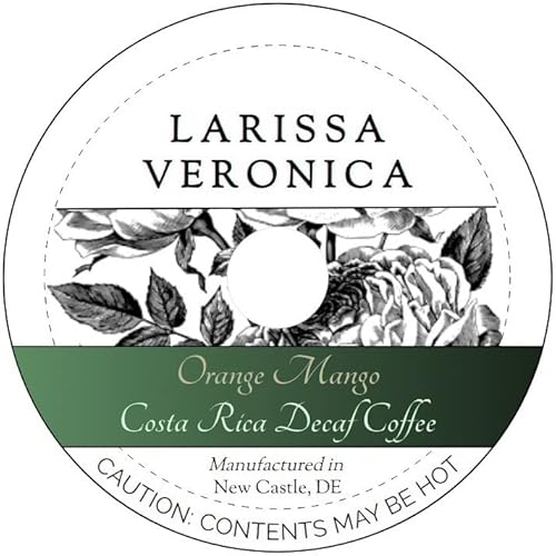Orange Mango Costa Rica Decaf Coffee (Single Serve K-Cup Pods) (Gourmet, Naturally Flavored, Whole Coffee Beans) (12 pods, ZIN: 573824) - 2 Pack