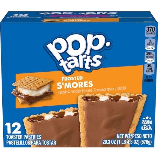 Pop Tarts Frosted Variety, S'mores, Chocolate Fudge, and Brown Cinnamon Sugar, 20 Ounce (Pack of 3) - with Make Your Day Bag Clip