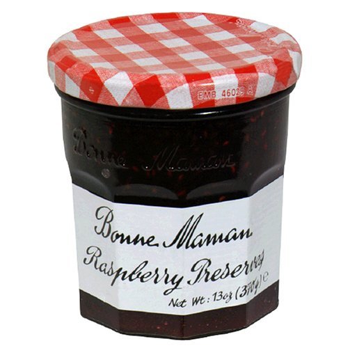 Bonne Maman Raspberry Preserves, 13 oz Glass Jars (Pack of 6) - Non-GMO, Made with Simple Ingredients