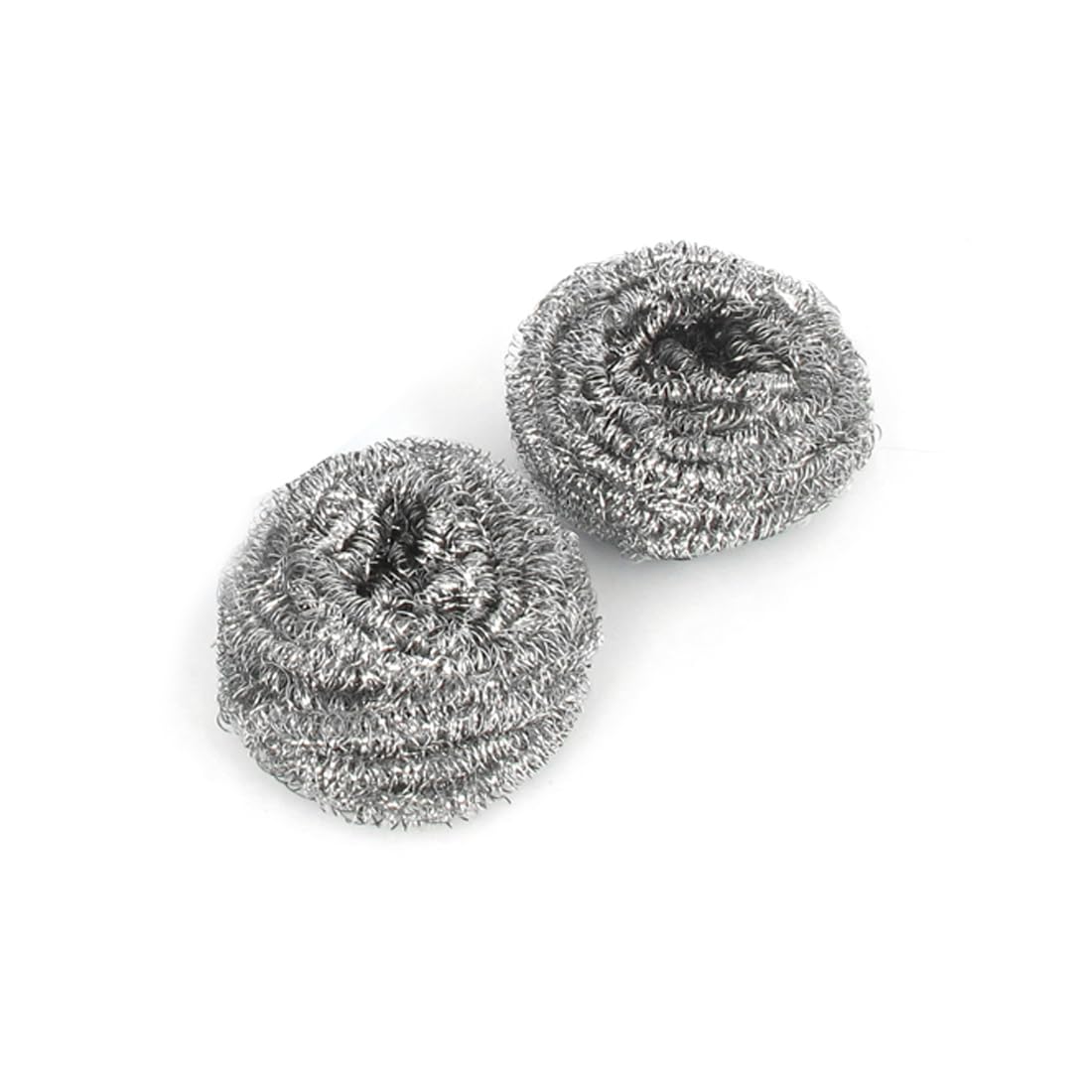 uxcell Steel Wire Kitchen Dish Spiral Scrubbing Cleaning Ball Cleaner Scourer Set Pan Scourer 6pcs Silver Gray