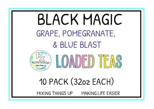 RxNutrition 2go Loaded Energy Tea (10 pack bulk, Black Magic)