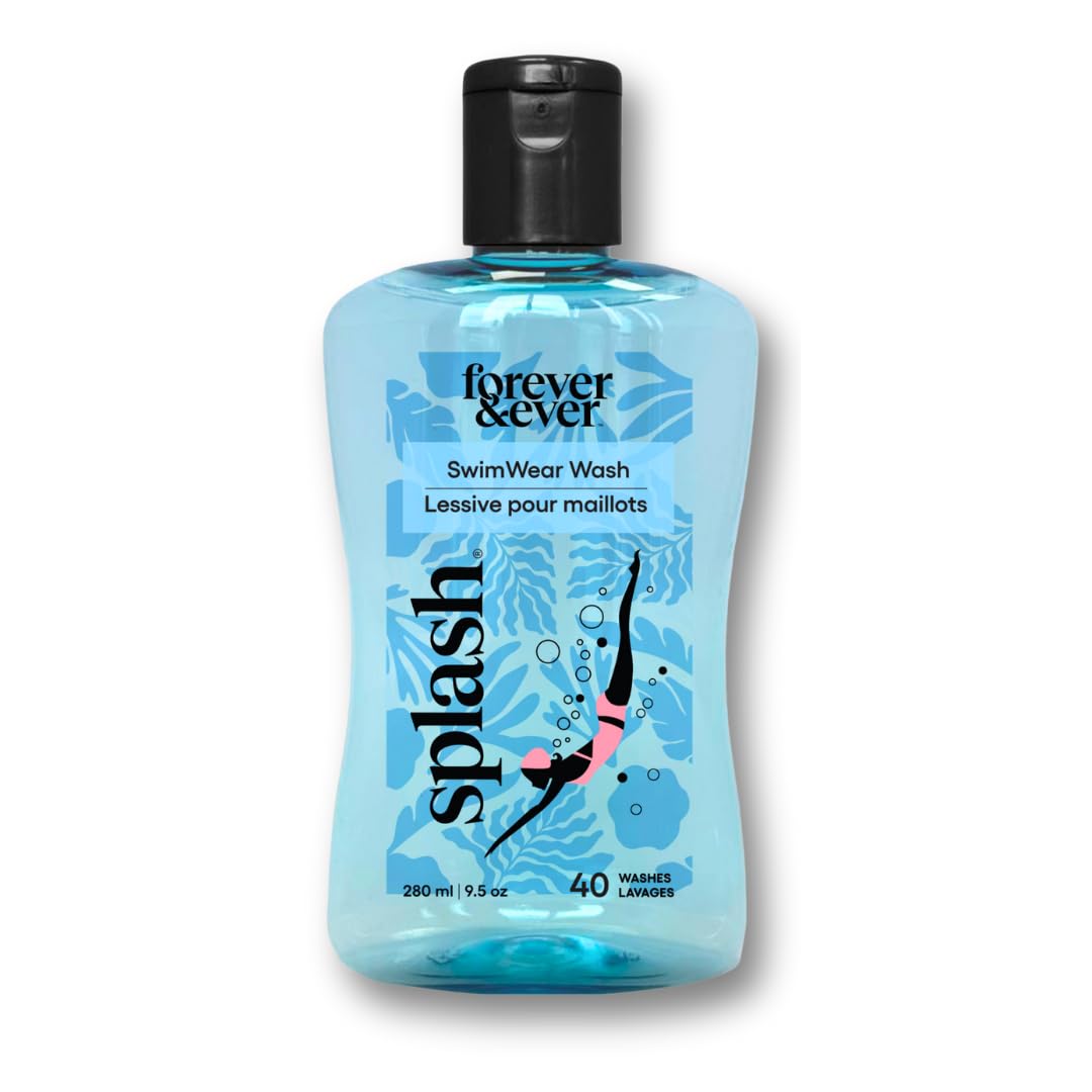 Splash Natural Laundry Detergent for Swimwear, Chlorine Neutralizer Swimsuit Wash, Hypoallergenic Liquid Laundry Detergent, Nontoxic & Color Safe