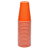JAM Paper Bulk Plastic Party Cups - 12 oz - Orange - 200 Glasses/Box