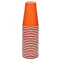 JAM Paper Bulk Plastic Party Cups - 12 oz - Orange - 200 Glasses/Box